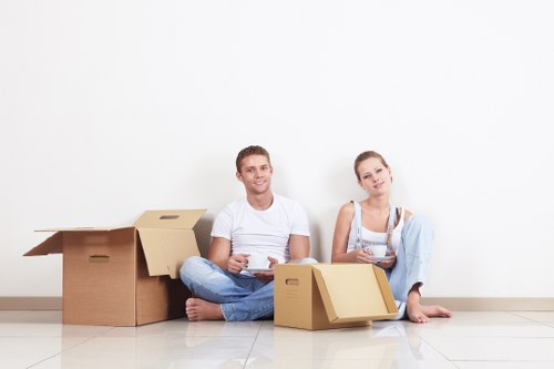 Van fleet ready for transportation and moving services